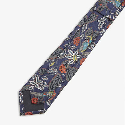 Ted Baker Pidgion Floral Slim Print Silk Tie