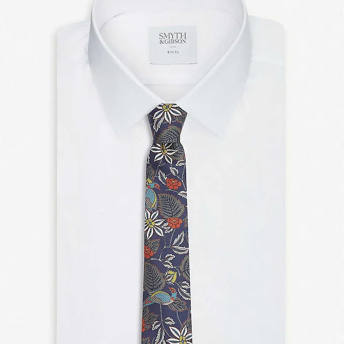 Ted Baker Pidgion Floral Slim Print Silk Tie