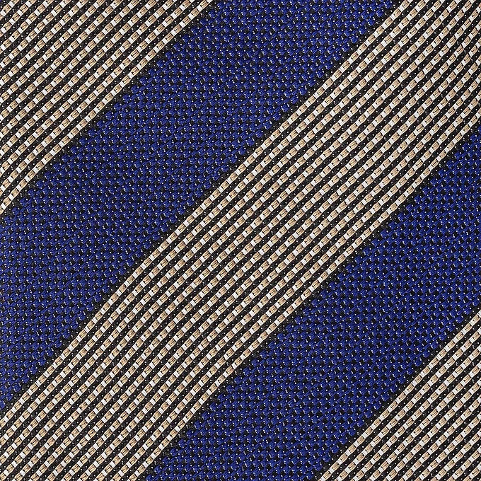 Thomas Pink Sandby Stripe Woven Silk Tie - Navy/Neutral