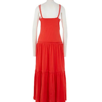 Ralph Lauren Bright Poppy Maxi Tiered Dress