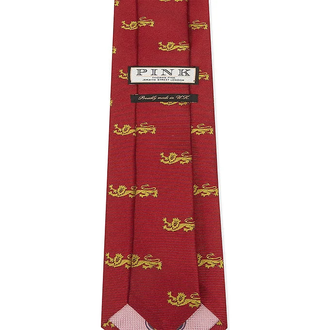 Thomas Pink Lions Wood Woven Silk Tie