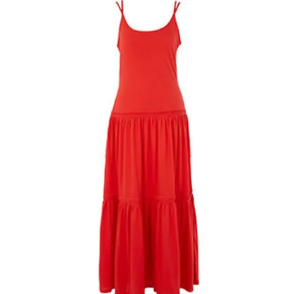 Ralph Lauren Bright Poppy Maxi Tiered Dress