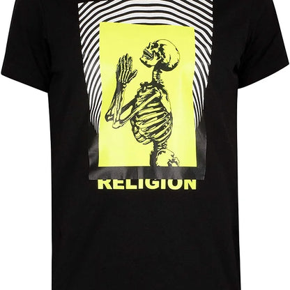 Religion Men's Praying Skeleton T-Shirt Electro