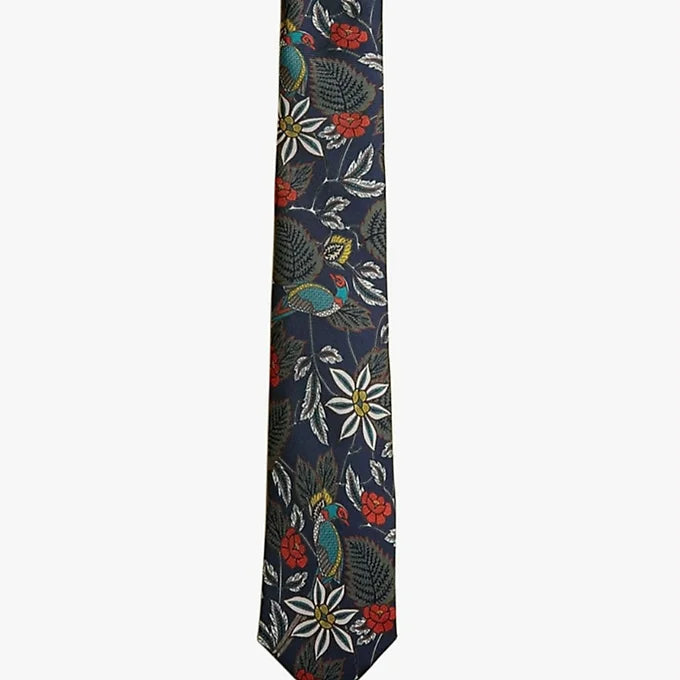 Ted Baker Pidgion Floral Slim Print Silk Tie