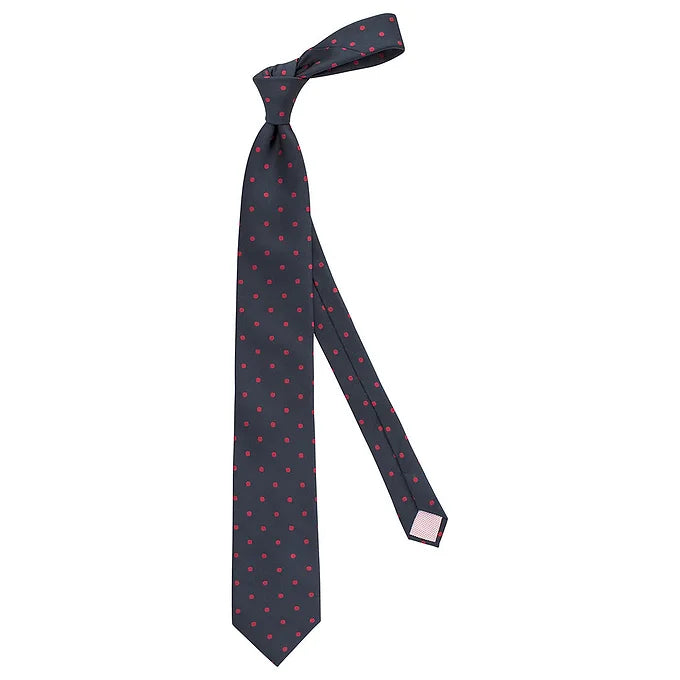 Thomas Pink Barton Spot Woven Silk Tie, Navy/Red