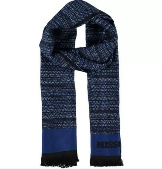 Missoni Blue Wool Scarf