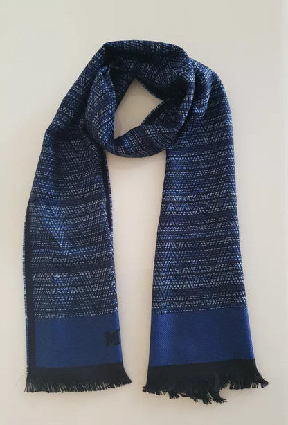 Missoni Blue Wool Scarf