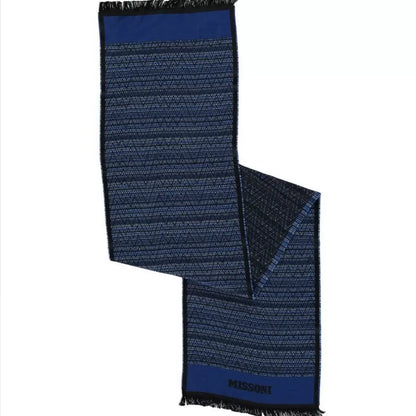 Missoni Blue Wool Scarf